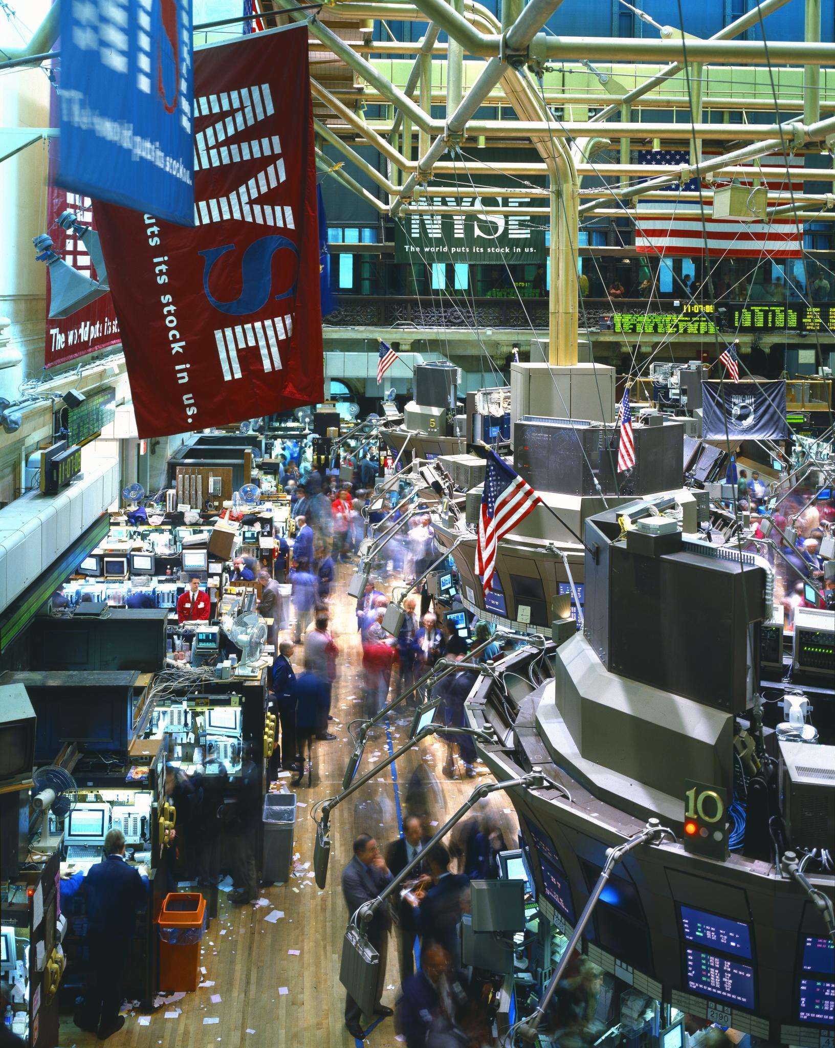 Trading floor of the New York Stock Exchange