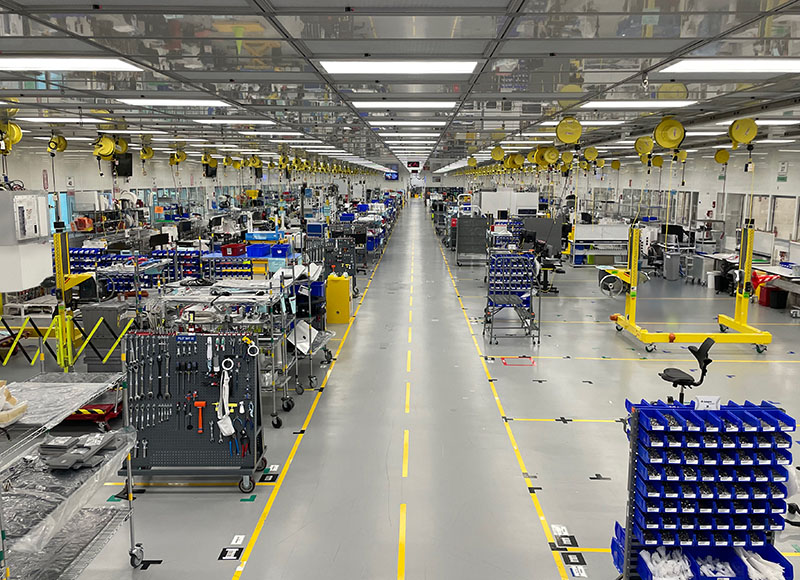 Lam Research Tualatin manufacturing floor where semiconductor tools are built